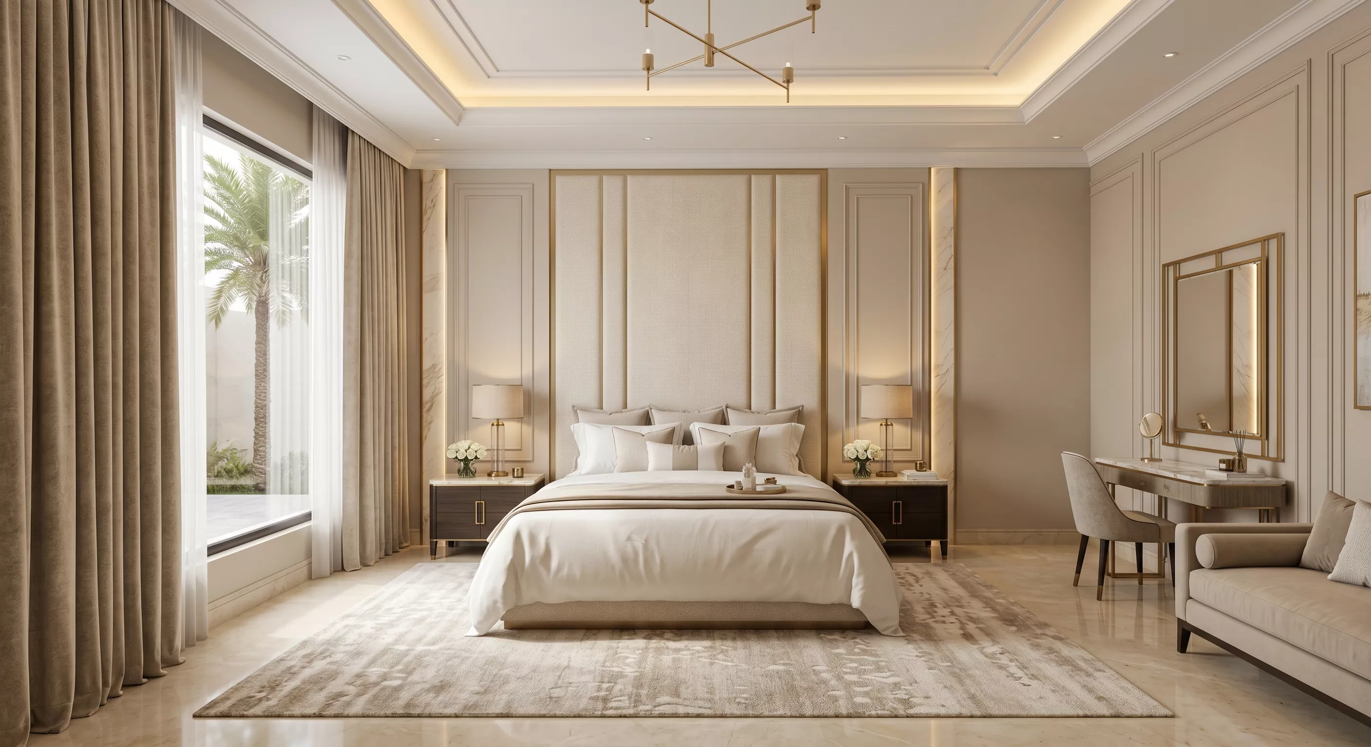 تصميم غرفة نوم وديكور غرف نوم فاخرة | SMD Decoration